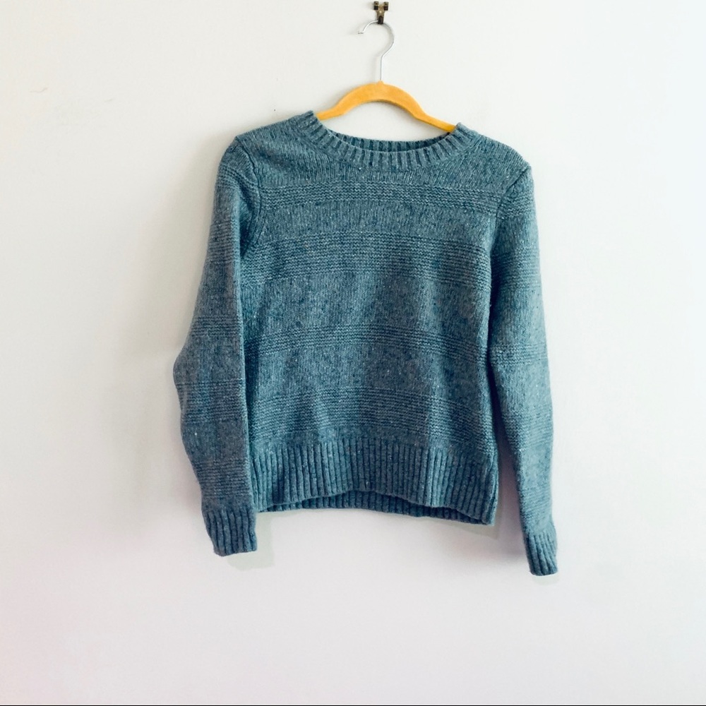 Banana Republic Blue Wool Pullover Sweater Sz M